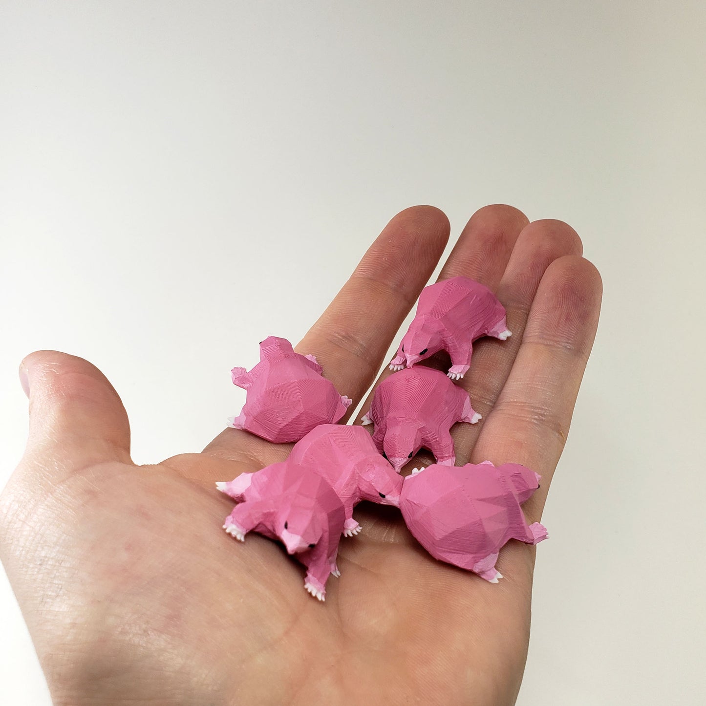 3 Pink Baby Moles